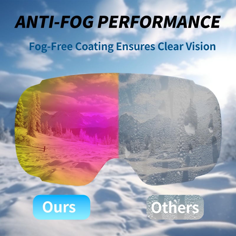 Veltuno Ski Goggles For Men Women Adult & Youth  Otg Snowboard Goggles Anti Fog  Snow Goggles Uv Protection Wide Vision (Pink Frame/Revo Pink Lens (Vlt 14.0%)) - Image 2