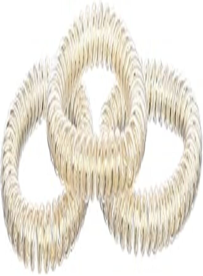 Titania Transparent Rubber Hair Ties - Gold, 3 Pieces