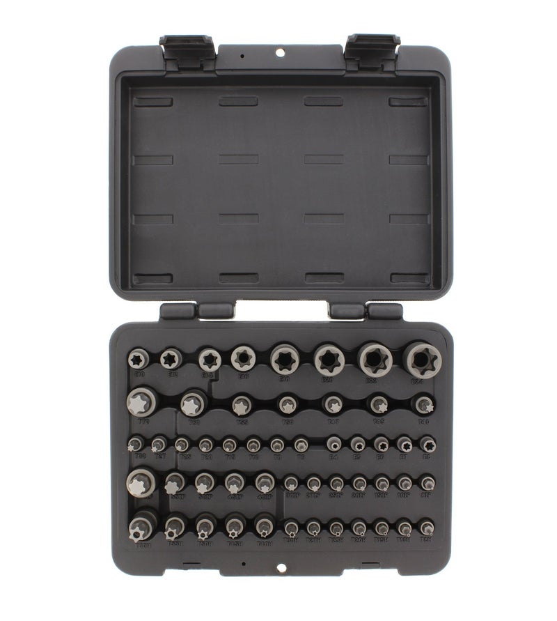 ABN Star Torx Bit Socket 52-Piece Set – SAE 1/4, 3/8, 1/2in 4-Point Square Drive T6–T70, E4–E24, TP8–TP60, TT8–TT60 - Image 2