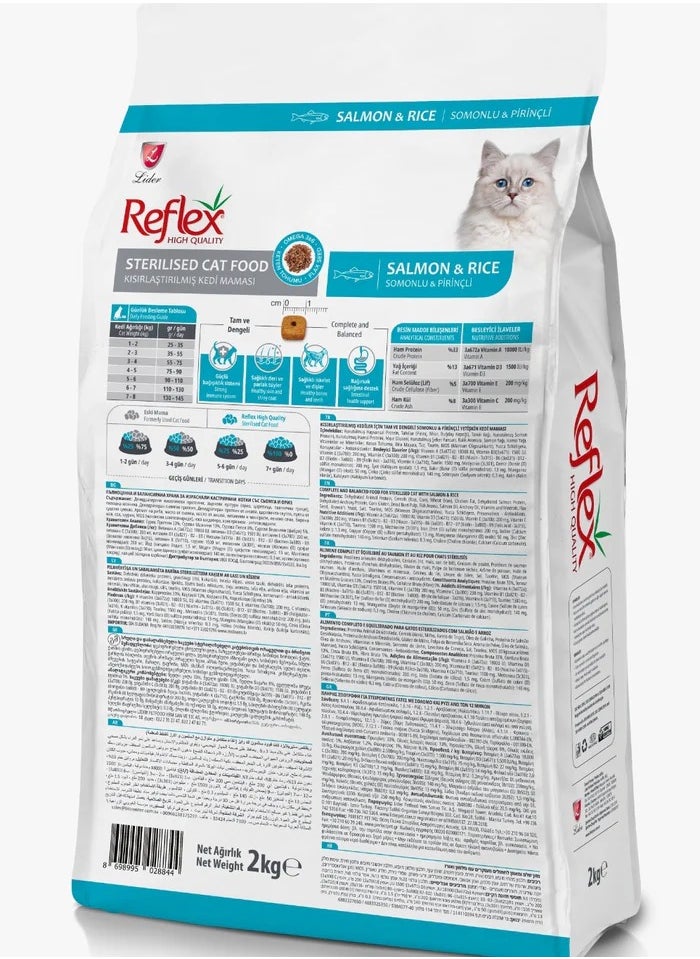 REFLEX - Reflex Sterilised Cat Dry food with Salmon & Rice 2KG - Image 1