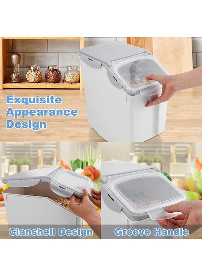 RollsTimi  Rice Storage Container,15KG Sealed Grain Box Moistureproof Flour Food Storage Container Kitchen Storage Box - Image 4