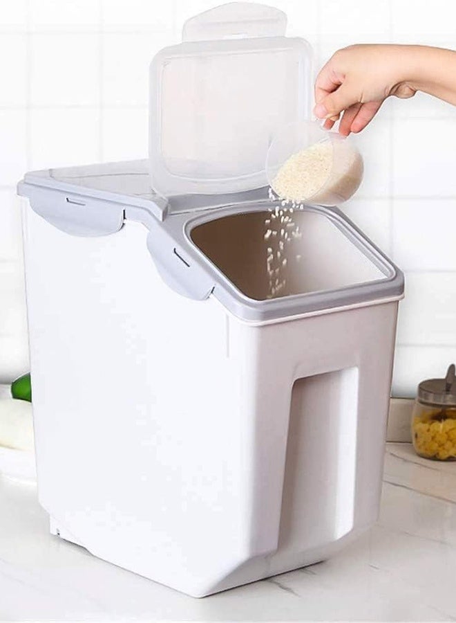 RollsTimi  Rice Storage Container,15KG Sealed Grain Box Moistureproof Flour Food Storage Container Kitchen Storage Box - Image 2