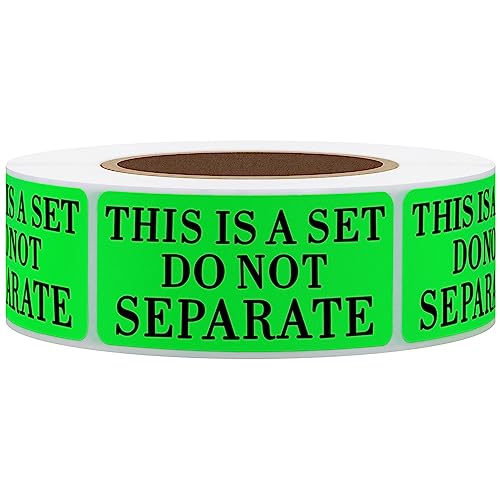 Hybsk 1" x 2" Fluorescence Green This is a Set Do Not Separate Labels, Quantity Discounts,Sold As Set Labels, Shipping Labels,Total 500 Per Roll (Fluorescence Green) - Image 1