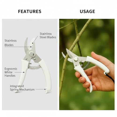 Oblivion Hand Pruner Cutter for Plants 1 Pc – Heavy-Duty Gardening Tool with Steel Blades for Plant Trimming, Wood Branch Cutting, Grass Pruning, Shrub & Hedge Maintenance Multipurpose Accessory - Image 3