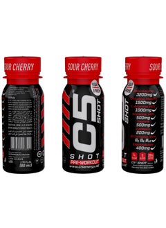 C5 EXTREME C5 SHOT Pre-Workout Drink | 80ml Liquid Energy Shot | 200mg Caffeine, Beta-Alanine, Creatine, Citrulline | Sugar Free | Zero Calories (Pack of 12, Sour Cherry)  - Image 4