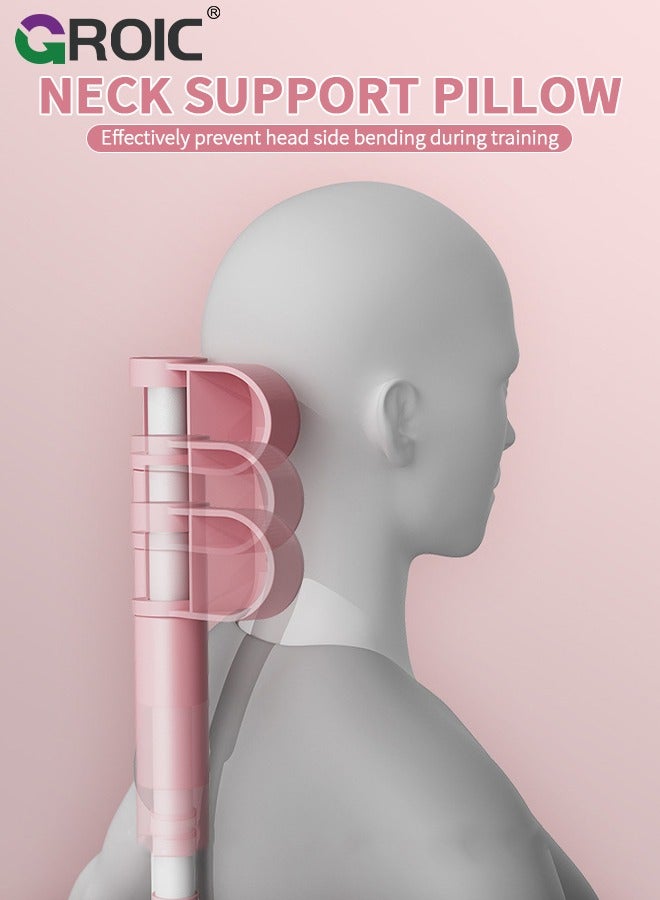 GROIC Yoga Sticks Posture Corrector, Back Straightener Posture Corrector with Head Rest and Retractable, Back Brace Scoliosis and Hunchback Correction, Yoga Stick Stretching Tool for Adult and Child - Pink - Image 5