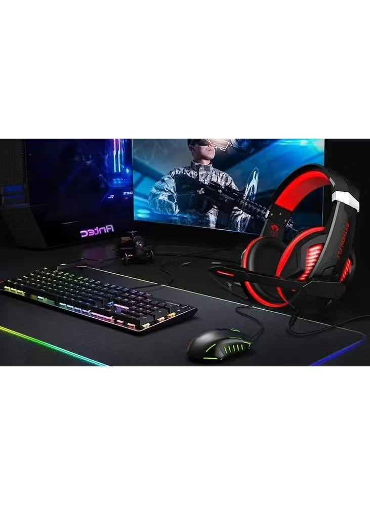 G2000 MIX Wired Over Ear Gaming Headphones 7.1 Surround Sound Noise Isolating 120-degree Adjustable Mic 40mm Driver - for PC, PS5, Xbox, Mobiles, Tablets, Laptops - Image 5