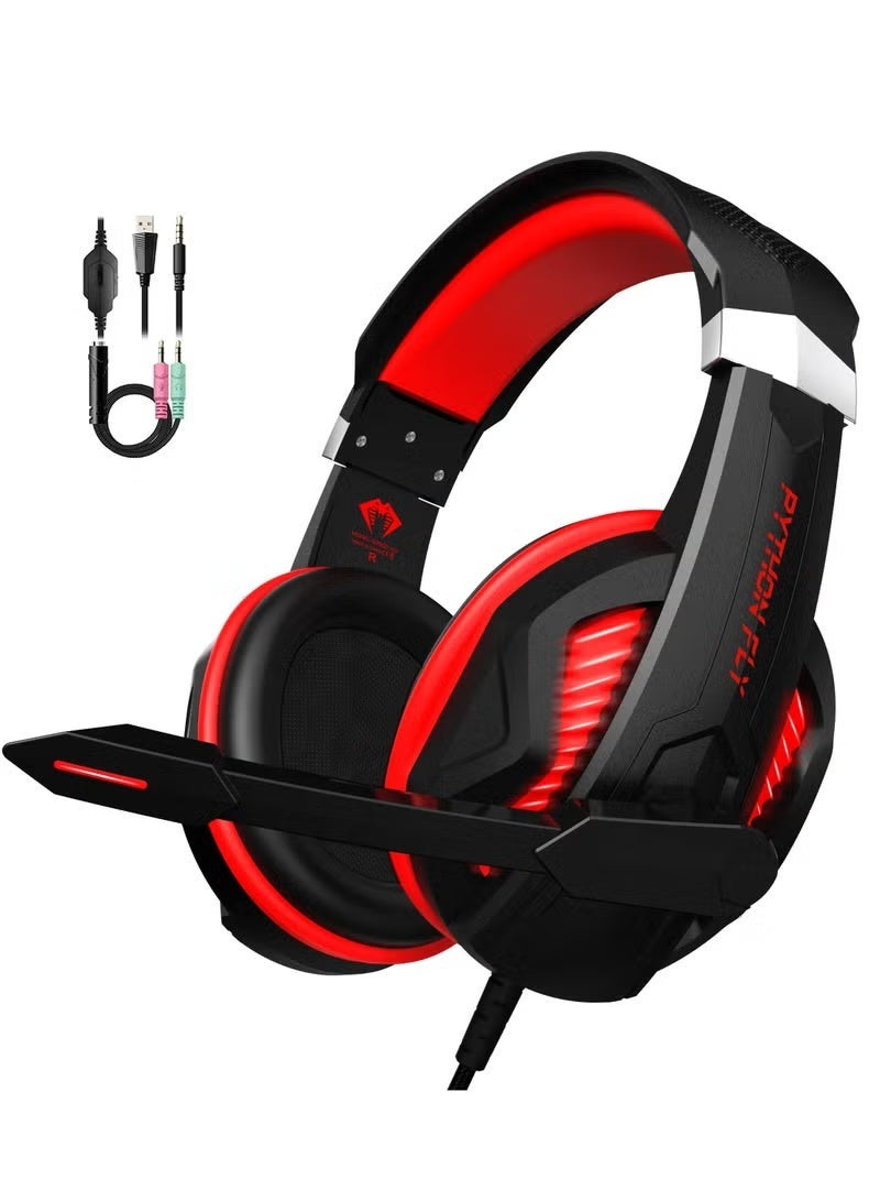 G2000 MIX Wired Over Ear Gaming Headphones 7.1 Surround Sound Noise Isolating 120-degree Adjustable Mic 40mm Driver - for PC, PS5, Xbox, Mobiles, Tablets, Laptops - Image 1
