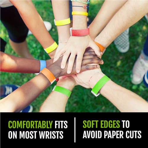 Wristco 5,000 WristCo Tyvek Wristbands for Events, 5-Color Variety Pack – Tamper-Proof Design Prevents Reuse – Premium-Grade Bracelets for Hospital & Medical ID, Party, VIP Identification - Image 5