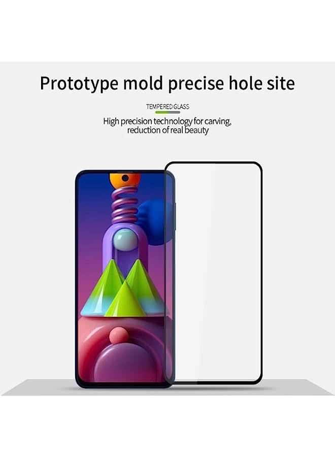 MOFI Tempered Glass Screen Protector Compatible For Samsung Galaxy M51 MOFI 9H 2.5D Full Screen Tempered Glass Film Black - Image 2