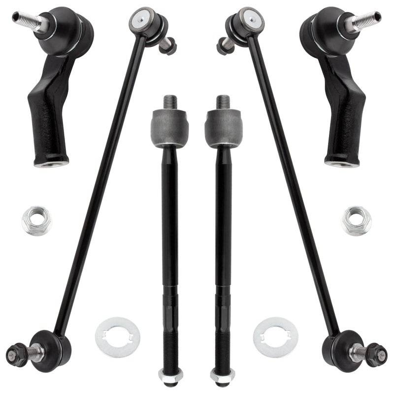 YMAUGP Front Sway Bars Inner Outer Tie Rods kit for Volvo C30 20082013 C70 20062013for Volvo S40 2004 L5 25L 24L Models S40 20052011 V50 20052011 K80880 ES800860 ES800861 EV800458