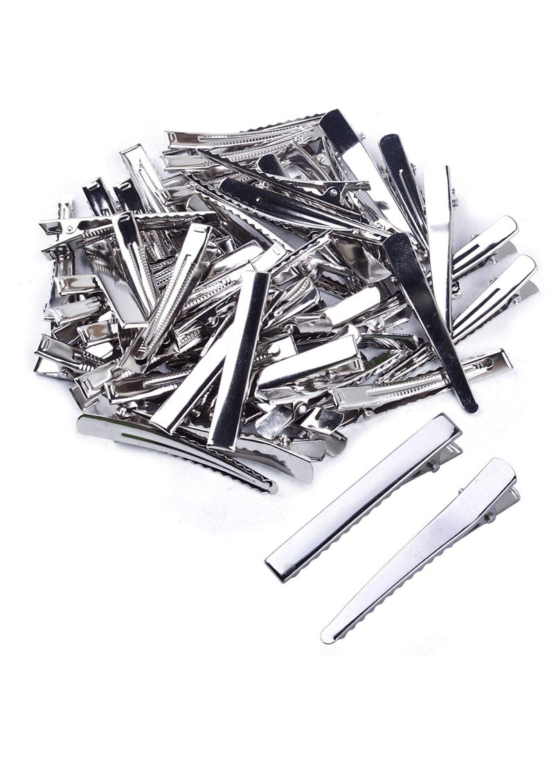 BronaGrand - BronaGrand 60pcs Silver Large Long Alligator Hair Clip with Teeth for Arts  Crafts Projects Dry Hanging Clothing Office Paper Document OrganizationHair Care - Image 1