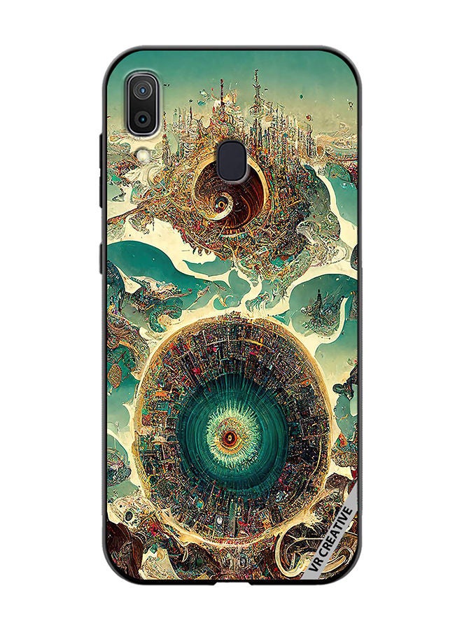 VR CREATIVE Protective Case Cover For Samsung Galaxy A30 Surreal City Design Multicolour - Image 1