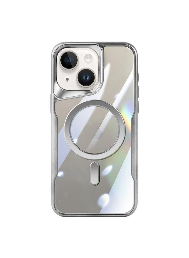 S-TOP Case For iPhone 14 Blade MagSafe Magnetic Transparent PC Phone Case - Image 1