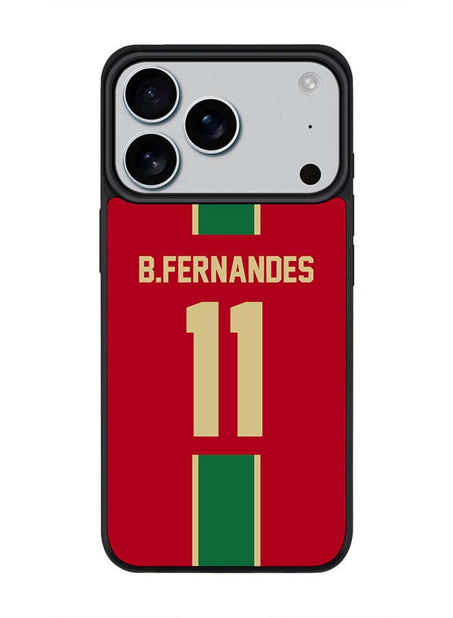 Stylizedd iPhone 17 Pro Case, [Compatible with MagSafe] Slim Magnetic cover Phone Case iPhone 17 Pro -Football  Portugal, B.Fernandes - Image 1