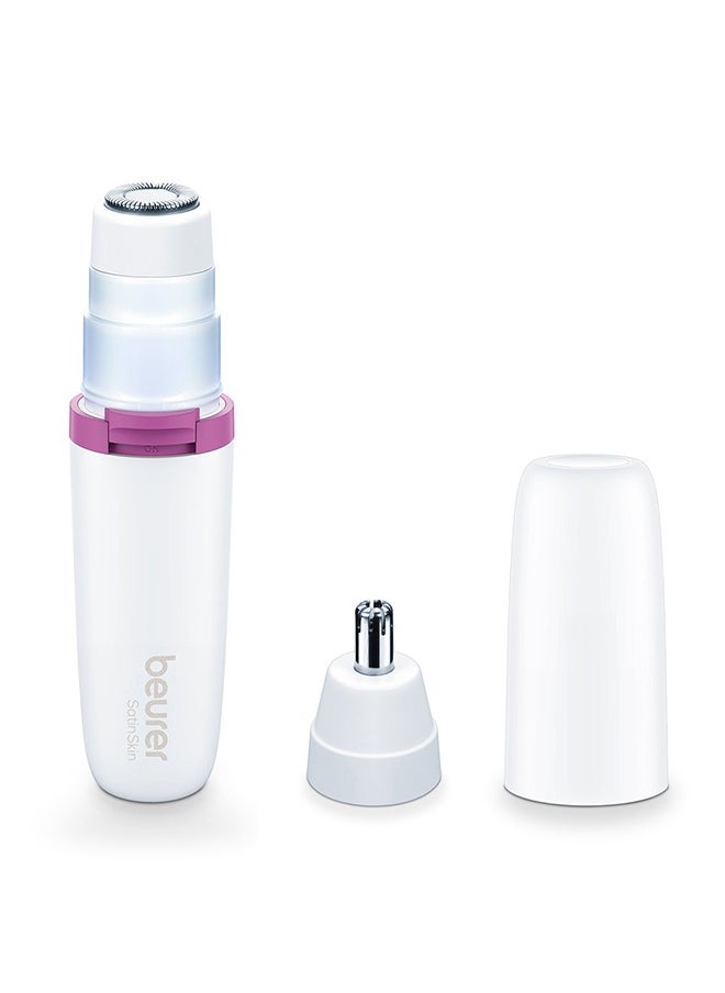 Beurer Facial Mini Hair Remover | Hl16 | Electric Facial Hair Removal For Women, Quick And Gentle, Finishing Touch For Upper Lips, Chin And Cheeks, Ideal For On-The-Go, With Smart White Light, White Color | Premium Facial Cleansing Tools  - Image 1