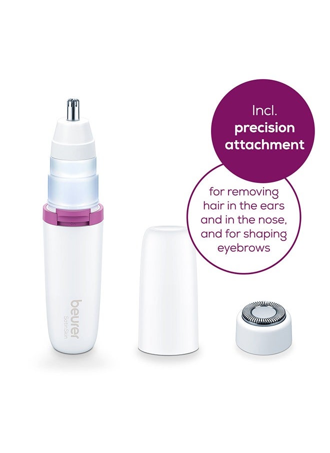 Beurer Facial Mini Hair Remover | Hl16 | Electric Facial Hair Removal For Women, Quick And Gentle, Finishing Touch For Upper Lips, Chin And Cheeks, Ideal For On-The-Go, With Smart White Light, White Color | Premium Facial Cleansing Tools  - Image 5
