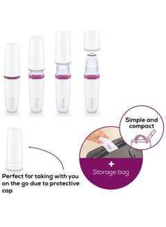 Beurer Facial Mini Hair Remover | Hl16 | Electric Facial Hair Removal For Women, Quick And Gentle, Finishing Touch For Upper Lips, Chin And Cheeks, Ideal For On-The-Go, With Smart White Light, White Color | Premium Facial Cleansing Tools  - Image 3