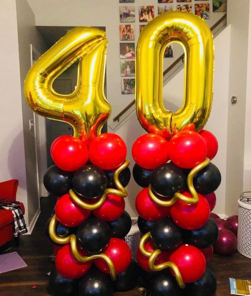IWERP Gold Number 50 Balloon 40 inch, 50 Number Balloons, 50th Gold Birthday Decorations, 50 Year Old Women Men Golden Party Supplies - Image 5