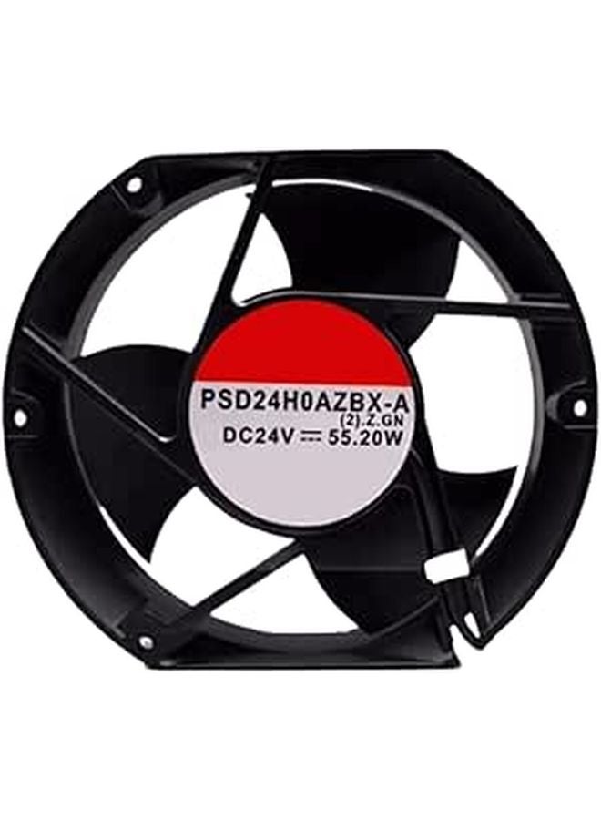 24V 55W Axial Cooling Fan 24V DC 55 Watts 2 Wire Black - Image 1