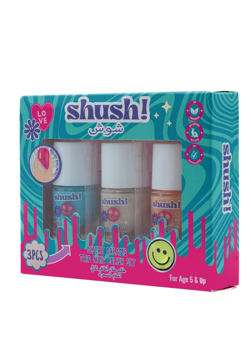 Shush! Desert Dreams Trio Nail Polish Set (3‑Colours) –  Age 5+ - Image 4