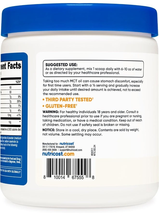 Nutricost C8 MCT Oil Powder, 8oz - 95% C8 MCT Oil Powder - Image 3