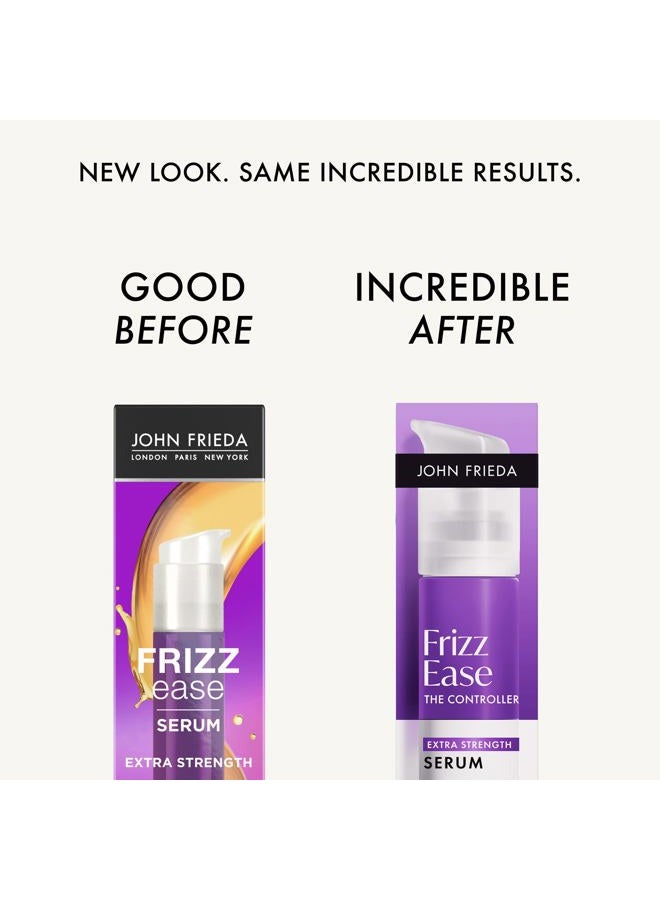 John Frieda Anti Frizz, Frizz Ease Extra Strength Hair Serum with Argan Oil, Anti-Humidity Spray for Hair, Nourishing Treatment for Thick, Coarse Hair, 1.69 Oz, Pack of 2 - Image 2