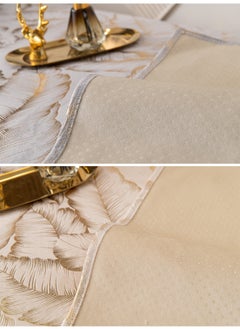 GOOTOY Anti-Slip Sofa Cover Jacquard Plush Couch Covers High-End Furniture Cushions For All Seasons 90x210cm Beige  - Image 3