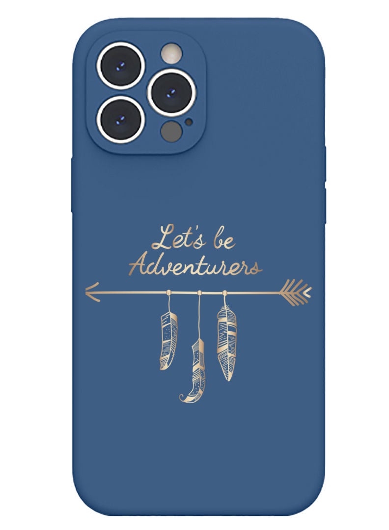 Theodor Protective Slim Fit Case Liquid Silicone Cover with Full Body Protection Anti-Scratch Shockproof Case For iPhone 12 Pro Max Blue  - lets be adventurers - Image 1