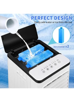 Yoawllty Evaporative Air Cooler with Timer & Remote, 3-in-1 Air Cooler High Cooling for Summer, 3-Speed Oscillating Air Circulator, Portable Cooler Fan for Bedroom, Kitchen, Office Indoor Use  - Image 5