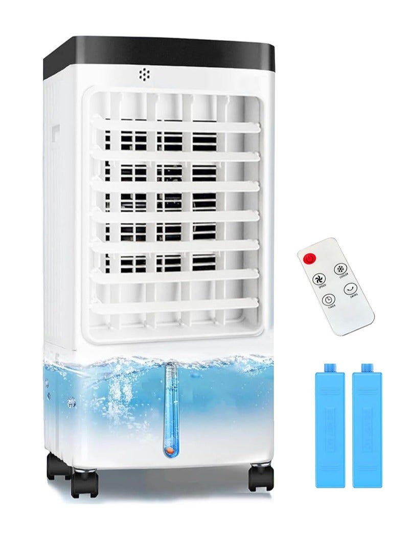 Yoawllty - Evaporative Air Cooler with Timer & Remote, 3-in-1 Air Cooler High Cooling for Summer, 3-Speed Oscillating Air Circulator, Portable Cooler Fan for Bedroom, Kitchen, Office Indoor Use - Image 1