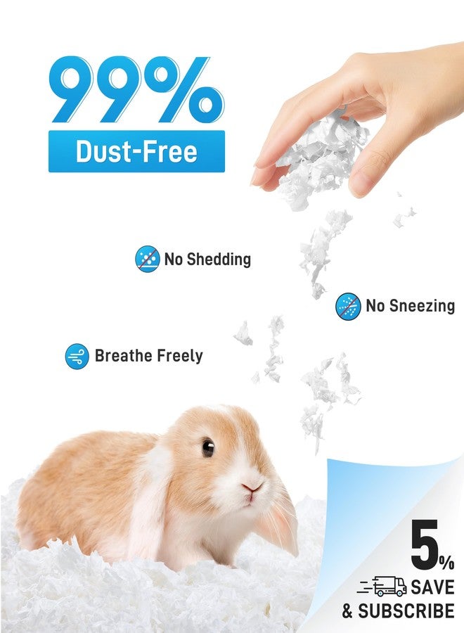 BUCATSTATE Hamster Bedding 70L, 99% Dust-Free Guinea Pig Bedding Odor Control Paper Bedding, Cozy Small Animal Bedding for Rabbit Rat Syrian Dwarf Hamsters Gerbils (White) - Image 3