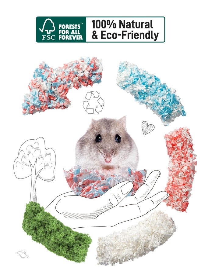BUCATSTATE Hamster Bedding 70L, 99% Dust-Free Guinea Pig Bedding Odor Control Paper Bedding, Cozy Small Animal Bedding for Rabbit Rat Syrian Dwarf Hamsters Gerbils (White) - Image 2