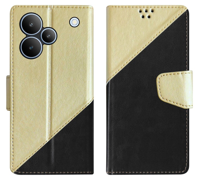 SBMS Flip Cover for Realme P4 5G (6.7-inch) Back Cover Case with Magnatic Closure | Inbuilt Stand | Card & Money Pocket (MultiBlack) - Image 1