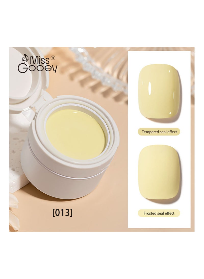 Miss Gooey Nail Polish Colors Cream Solid Gel Nail Polishs Super Shine Nude Quick Dry 60 Seconds Salon-Quality Bright Soak Off UV Lamp Required Home DIY Manicure 10g With Brush  - Image 1