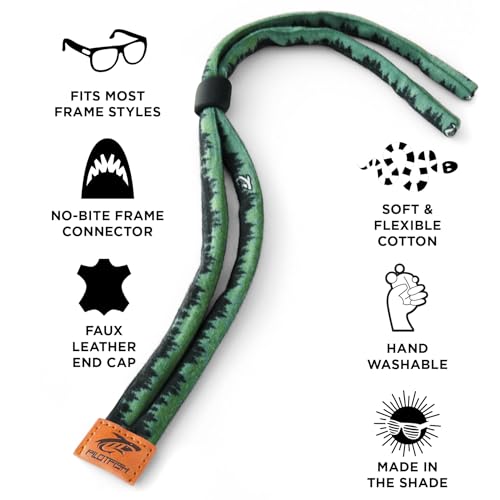 Pilotfish Premium Cotton Eyewear Retainer Sunglass Strap - Multiple Design Options - Soft & Durable Sunglass Holder - Image 2