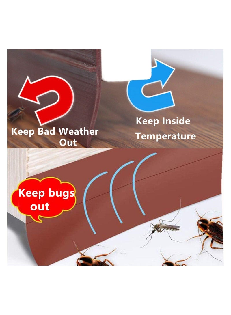 2-Piece 10M Weather Stripping Door Seal Strip for Doors and Windows Silicone Sealing Sticker Adhesive - Image 3