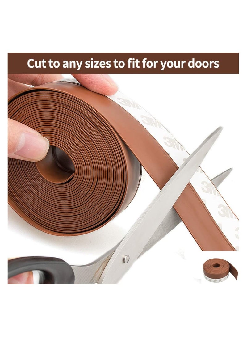 2-Piece 10M Weather Stripping Door Seal Strip for Doors and Windows Silicone Sealing Sticker Adhesive - Image 5