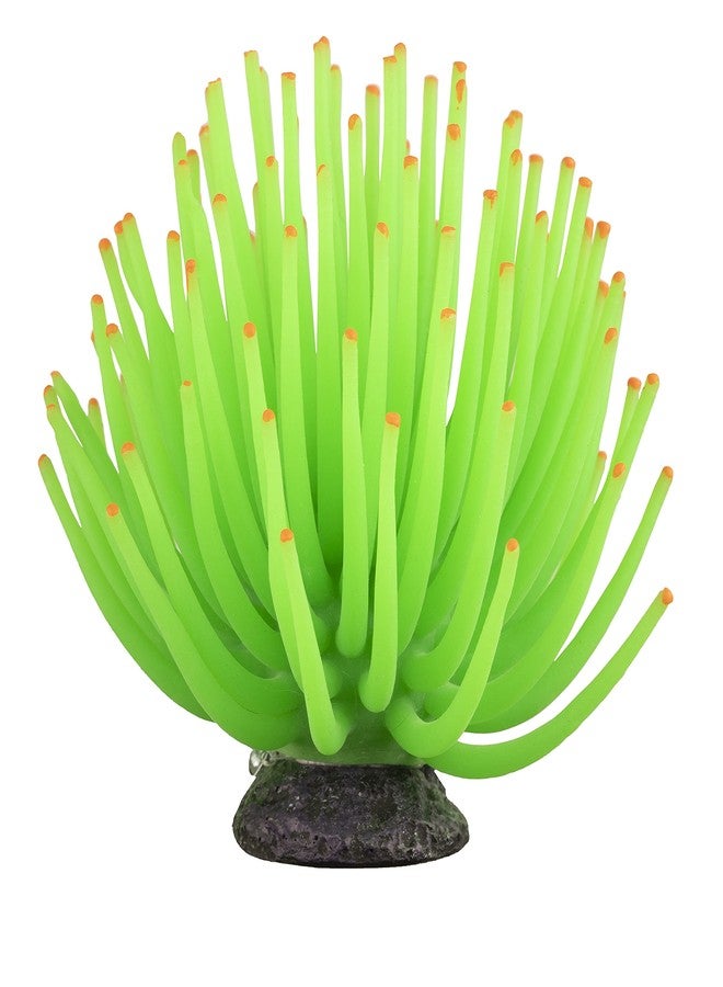 GloFish Anemone Ornament, Detailed Aquarium Ornament, Large Green, Creates A Glowing Effect (Pack of 1) - Image 2