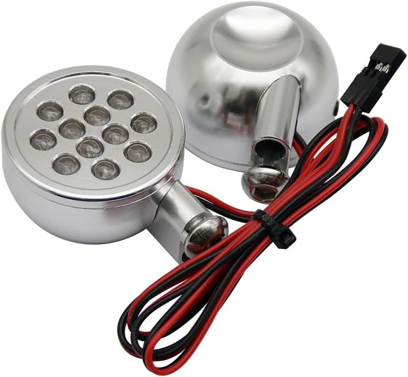 FLMLF CNC Alloy Light Set with LED Light Silver for 1/5 Hpi RV KM Baja 5B 5T 5SC Parts - Image 3