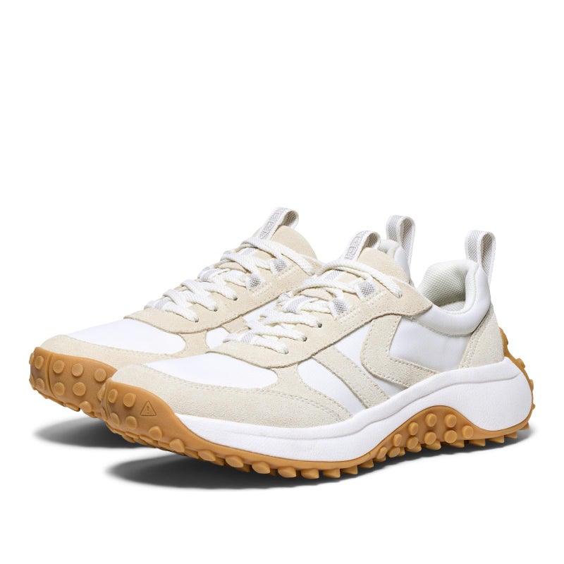 KEEN Women's KS86 Comfortable Durable Retro Style Sneakers, Birch/Star White, 7 - Image 4