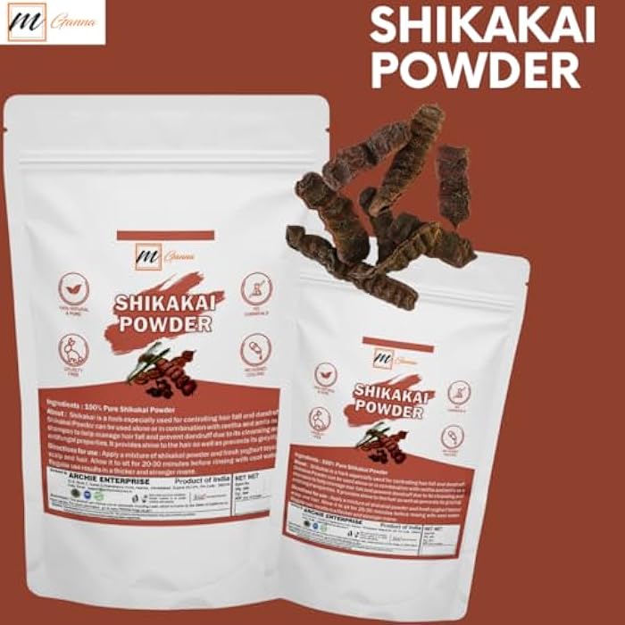 mGanna 100% Pure Shikakai/Acacia Concinna Powder for Hair Care | Natural Hair Cleanser & Conditioner 0.50 LBS / 227 GMS / 8 Oz - Image 3