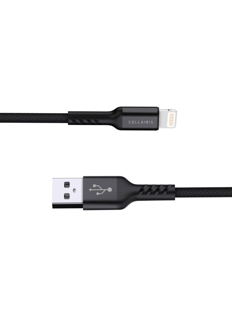 Cellairis Premium Nylon Cable Lightning 1M - Black - Image 4