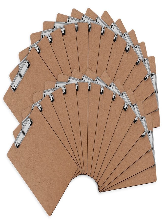 PANDRI Clipboards, PANDRI 26 Pack Hardboard Office Clipboards, Low Profile Clip, Standard A4 Letter Size, Classroom Supplies, ECO Friendly - Image 1