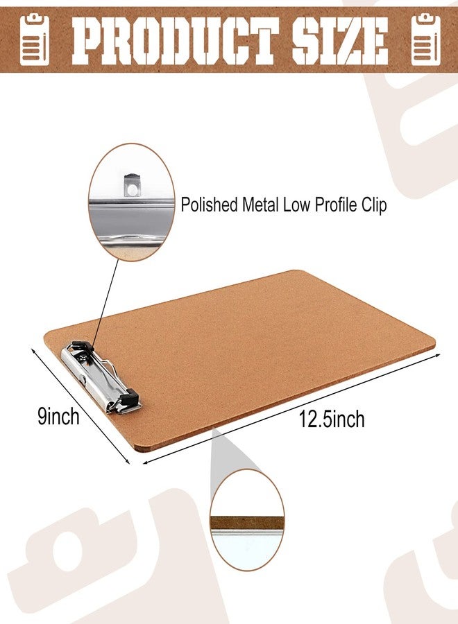 PANDRI Clipboards, PANDRI 26 Pack Hardboard Office Clipboards, Low Profile Clip, Standard A4 Letter Size, Classroom Supplies, ECO Friendly - Image 2