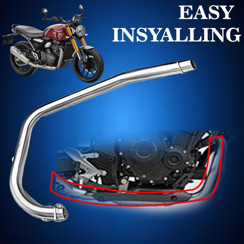 Asryd Stainless Steel High Performance Exhaust Middle Bend Pipe for triumph speed 400 Bend Pipe - Image 5