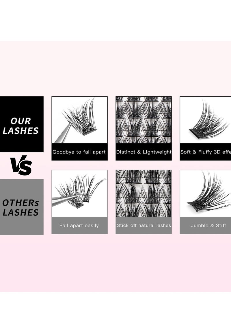 Eyelash Extension, Individual Lashes Kit, Cluster Lashes, Natural Cluster Lashes, C Curl Faux Mink Eyelash Extensions