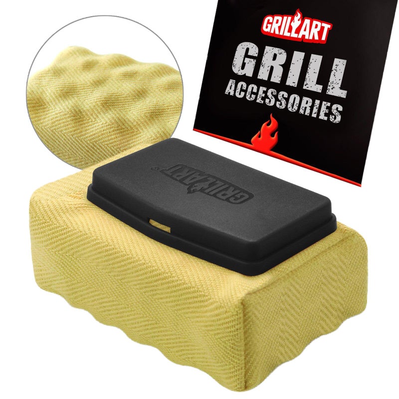 GRILLART Grill Brush Bristle Free Replaceable BBQ Cleaning Head No Handle Safe Replacement Cleaning Pad for Cast IronStainlessSteel Grates Black - Image 2