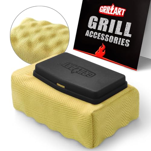 GRILLART Grill Brush Bristle Free Replaceable BBQ Cleaning Head No Handle Safe Replacement Cleaning Pad for Cast IronStainlessSteel Grates Black - Image 3