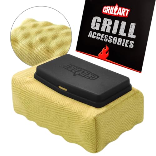 GRILLART Grill Brush Bristle Free Replaceable BBQ Cleaning Head No Handle Safe Replacement Cleaning Pad for Cast IronStainlessSteel Grates Black - Image 1
